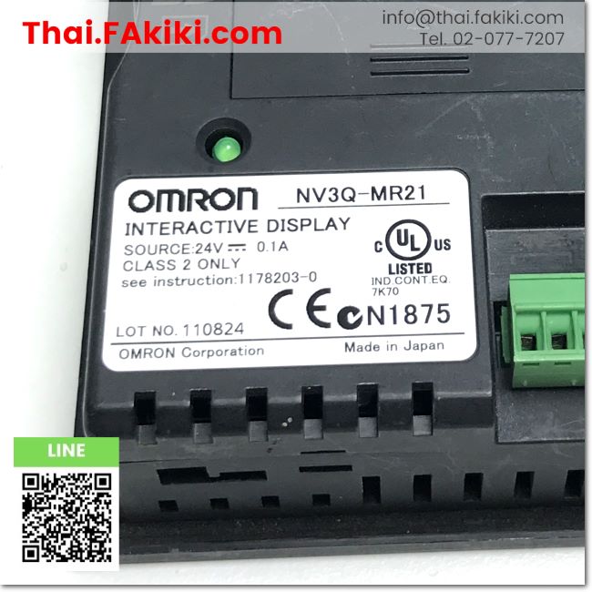 Junk, NV3Q-MR21 Touch Panel, แผงสัมผัส สเปค DC24V, OMRON – Thai