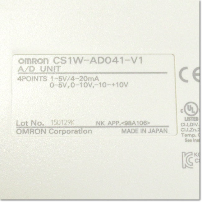 Japan (A)Unused,CS1W-AD041-V1 アナログ入力ユニット 4点 ,อะไหล่