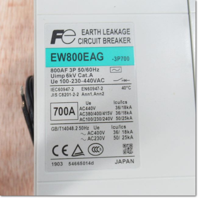 Japan (A)Unused,EW800EAG 3P 700A 100/200/500/1000mA K 漏電遮断器
