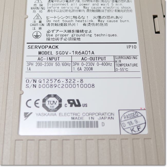 Japan (A)Unused,SGDV-1R6A01A サーボパック 三相200V 0.2kW フルクローズドI/F[SGDV-OFA01A]付き  ,อะไหล่เครื่องจักร,Machine Parts,มือสอง,Secondhand –