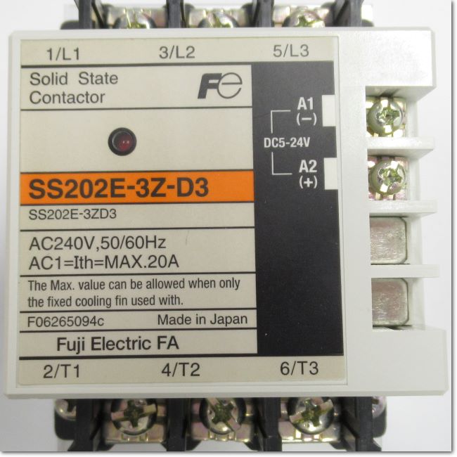 Japan (A)Unused,SS202E-3Z-D3/F ヒータ負荷専用三極ソリッドステートコンタクタ ,Solid State Relay /  Contactor ,Fuji