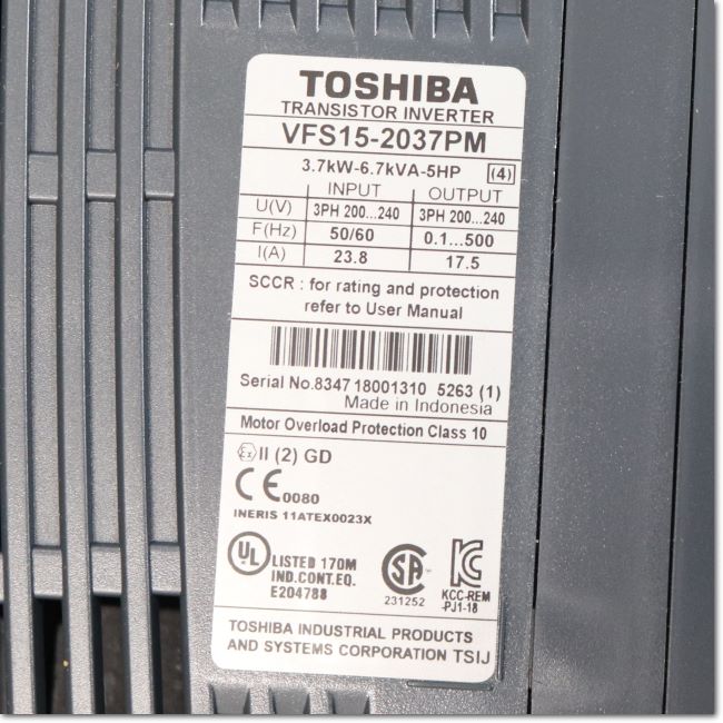 Japan (A)Unused,VFS15-2037PM インバータ 三相200V 3.7kW ,อะไหล่