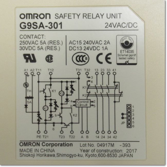 Japan (A)Unused,G9SA-301 AC/DC24V　セーフティーリレーユニット ,Safety Module / I / O  Terminal,OMRON