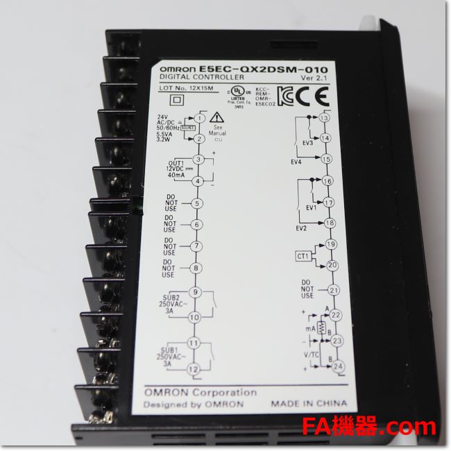 Japan (A)Unused,E5EC-QX2DSM-010 デジタル温度調節器 フルマルチ入力 リニア電流出力 AC/DC24V 48×96mm  Ver.2.1 ,อะไหล่เครื่องจักร,Machine Parts,มือสอง,Secondhand –