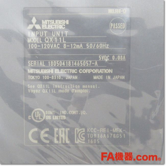 QX11L ラージAC入力ユニット Japan (A)Unused,QX11L ラージAC入力ユニット 32点 ,Machine spare