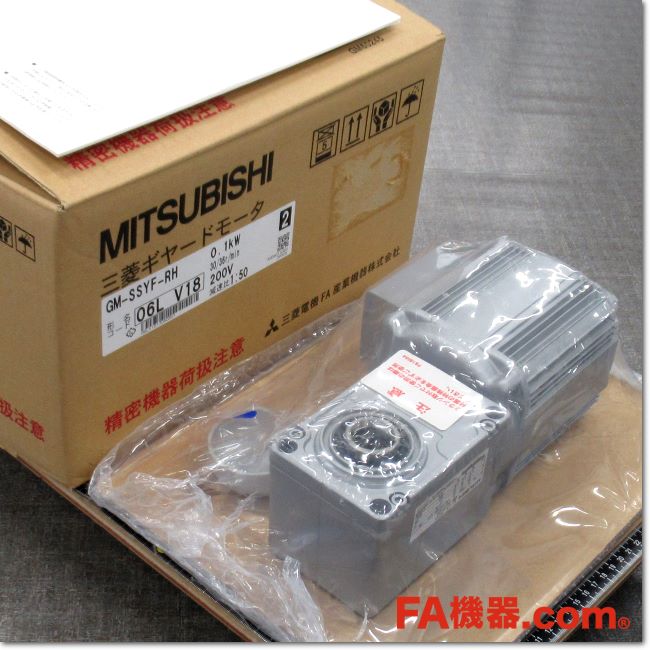 Japan (A)Unused,GM-SSYF-RH 0.1kW 1/50 4P 三相ギヤードモータ フランジ形フェースマウント共用 ,Geared  Motor,MITSUBISHI