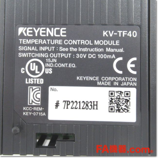 Japan (A)Unused,KV-TF40 PID温度調節ユニット マルチ入力4ch,Analog Module,KEYENCE