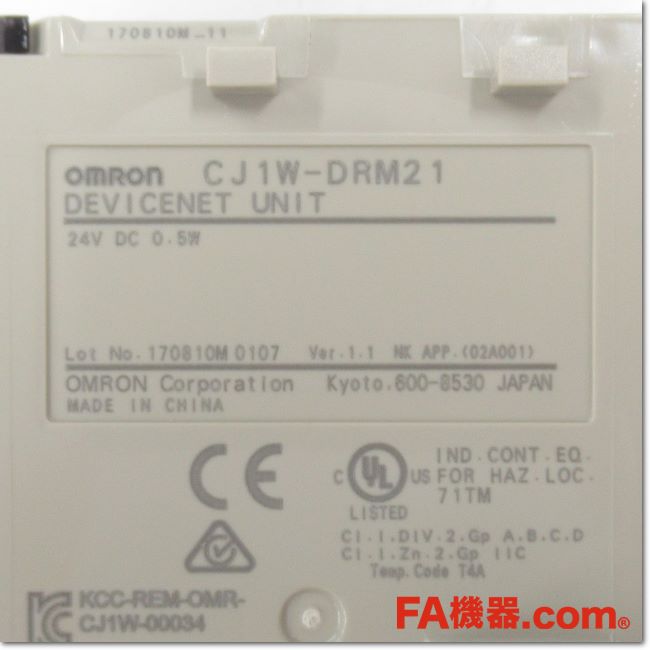 Japan (A)Unused,CJ1W-DRM21 DeviceNetユニット Ver.1.1,อะไหล่เครื่องจักร,Machine  Parts,มือสอง,Secondhand –