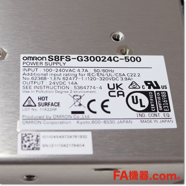 Japan (A)Unused,S8FS-G30024C-500 スイッチング・パワーサプライ 24V