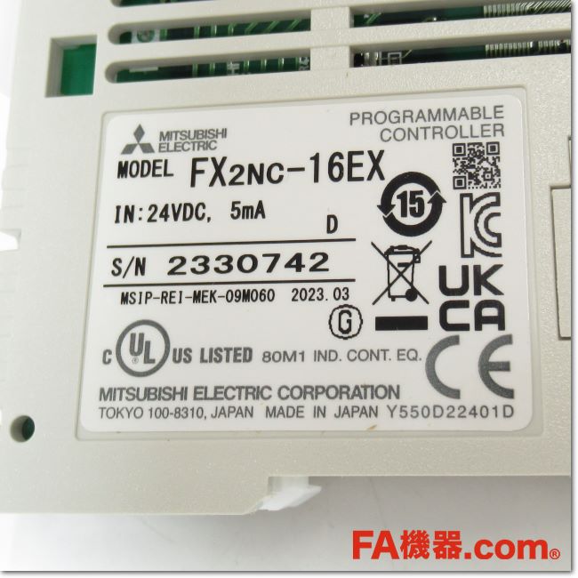 Japan (A)Unused,FX2NC-16EX 入力増設ブロック DC入力16点,อะไหล่เครื่องจักร,Machine  Parts,มือสอง,Secondhand –