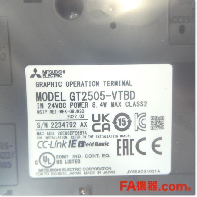 三菱電機(MITSUBISHI) GT2505-VTBD タッチパネル - PC/タブレット