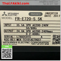 (D)Used*, FR-E720-5.5K Inverter, อินเวอร์เตอร์ สเปค 3PH AC200V 5.5kw, MITSUBISHI