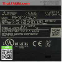 (C)Used, FR-D720S-0.2K Inverter, อินเวอร์เตอร์ สเปค 1PH AC200V, MITSUBISHI