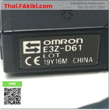 (C)Used, E3Z-D61 Photoelectronic Sensor, โฟโต้อิเล็กทริค เซ็นเซอร์ สเปค DC12-24V 1.9m, OMRON