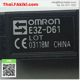 (C)Used, E3Z-D61 Photoelectronic Sensor, โฟโต้อิเล็กทริค เซ็นเซอร์ สเปค DC12-24V 2m, OMRON