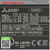 (C)Used, FR-E720-0.1K Inverter, อินเวอร์เตอร์ สเปค 3PH AC200V, MITSUBISHI