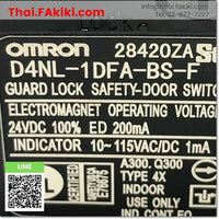 (C)Used, D4NL-1DFA-BS-F Safety Door Switches, สวิตช์ประตูนิรภัย สเปค DC24V, OMRON