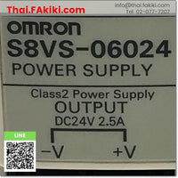 (D)Used*, S8VS-06024 Switching Power Supply, แหล่งจ่ายไฟแบบสวิตชิ่ง สเปค DC24V 2.5A, OMRON