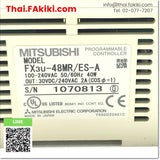(D)Used*, FX3U-48MR/ES-A PLC Main Module, พีแอลซียูนิตหลัก สเปค AC100-240V, MITSUBISHI