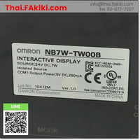 (D)Used*, NB7W-TW00B Touch Panel Display, touch screen specs DC24V Ver.1.0, OMRON 