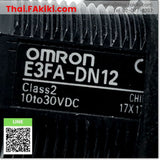 (C)Used, E3FA-DN12 Photoelectronic Sensor, โฟโต้อิเล็กทริค เซ็นเซอร์ สเปค 1.9m, OMRON