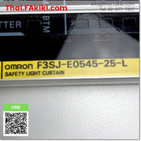 (D)Used*, F3SJ-E0545P25 Safety Light Curtain, เซนเซอร์ม่านแสงนิรภัย สเปค DC24V Ø25 Ver1.0, OMRON