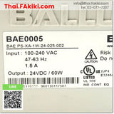 (C)Used, BAEPS-XA-1W-24-025-002 Power Supply, พาวเวอร์ซัพพลาย สเปค DC24V 60W, BALLUFF