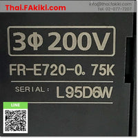 (C)Used, FR-E720-0.75K inverter, อินเวอร์เตอร์ สเปค 3PH AC200V, MITSUBISHI