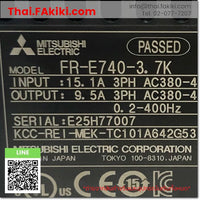 (C)Used, FR-E740-3.7K Inverter, อินเวอร์เตอร์ สเปค 3PH AC400V, MITSUBISHI