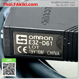 (C)Used, E3Z-D61 Photoelectronic Sensor, โฟโต้อิเล็กทริค เซ็นเซอร์ สเปค 1.9m, OMRON