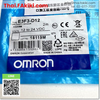 (A)Unused, E3F3-D12 Photoelectric sensor, photoelectric sensor, light sensor spec 2m, OMRON 