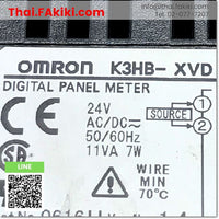 (D)Used*, K3HB-XVD Panel Meter, หน้าปัดมิเตอร์ สเปค AC/DC24V 96×48mm, OMRON