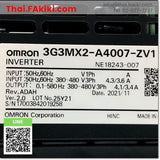 (C)Used, 3G3MX2-A4007-ZV1 Inverter, อินเวอร์เตอร์ สเปค 3PH AC400V 0.75kW, OMRON