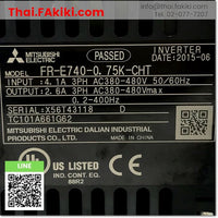 (C)Used, FR-E740-0.75K-CHT Inverter, อินเวอร์เตอร์ สเปค 3PH AC400V, MITSUBISHI