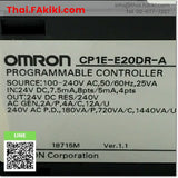 (D)Used*, CP1E-E20DR-A Programmable Controller CPU Module, พีแอลซี สเปค AC100-240V Ver.1.1, OMRON