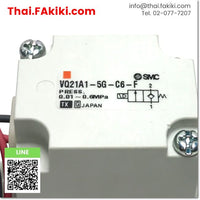 (C)Used, VQ21A1-5G-C6-F 2 port solenoid valve, โซลินอยด์วาล์ว 2 พอร์ต สเปค DC24V, SMC