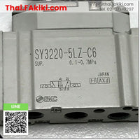 (D)Used*, SY3320-5LZ-C6 5 port solenoid valve, โซลินอยด์วาล์ว 5 พอร์ต สเปค DC24V φ6, SMC