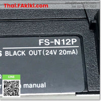(A)Unused, FS-N12P Fiber Optic Sensor Amplifier, ไฟเบอร์แอมพลิฟายเออร์ สเปค PNP, KEYENCE