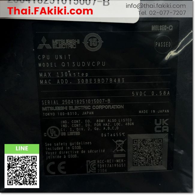 (B)Unused*, Q13UDVCPU Universal Model QCPU, QCPU universal model specs ...