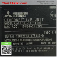 (B)Unused*, QJ71E71-100 Ethernet interface unit, Ethernet interface unit specs -, MITSUBISHI 