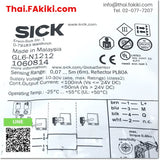 (A)Unused, GL6-N1212 Photoelectric Sensor, โฟโตอิเล็กทริคเซนเซอร์, เซนเซอร์รับแสง สเปค DC10-30V, SICK