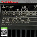 (D)Used*, FR-D740-0.75K Inverter, อินเวอร์เตอร์ สเปค 0.4kW, MITSUBISHI