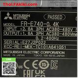 (C)Used, FR-E740-0.4K Inverter, อินเวอร์เตอร์ สเปค 0.4kW, MITSUBISHI