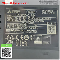 (A)Unused, FR-D720-0.75K Inverter, Inverter specs 3PH AC200V, MITSUBISHI 