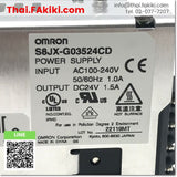 (B)Unused*, S8JX-G03524CD Power Supply, พาวเวอร์ซัพพลาย สเปค DC24V 1.5A, OMRON