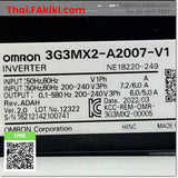 (C)Used, 3G3MX2-A2007-V1 Inverter, อินเวอร์เตอร์ สเปค 3PH AC400V 0.75kW, OMRON