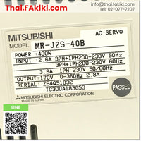 Junk, MR-J2S-40B Servo Amplifier, ชุดควบคุมการขับเคลื่อนเซอร์โว สเปค AC200V 0.4kW, MITSUBISHI