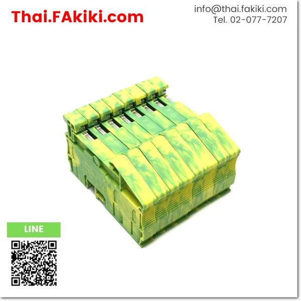 (C)Used, PT6-TWIN-PE Ground terminal, ขั้วต่อสายดิน สเปค 8pcs/pack, PHOENIX CONTACT