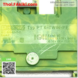 (C)Used, PT6-TWIN-PE Ground terminal, ขั้วต่อสายดิน สเปค 8pcs/pack, PHOENIX CONTACT