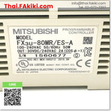 (D)Used*, FX3U-80MR/ES-A PLC Main Module, พีแอลซียูนิตหลัก สเปค AC100-240V, MITSUBISHI